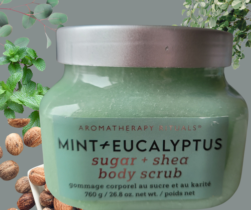 Mint Eucalyptus Sugar Body Scrub 760g Shea Butter Exfoliating