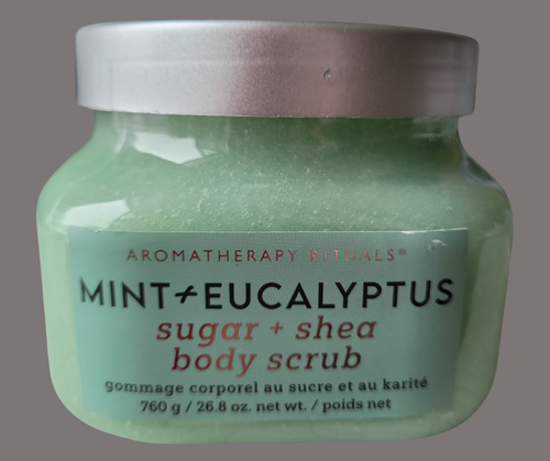 Mint Eucalyptus Sugar Body Scrub 760g Shea Butter Exfoliating - photo 2