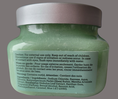Mint Eucalyptus Sugar Body Scrub 760g Shea Butter Exfoliating - photo 3