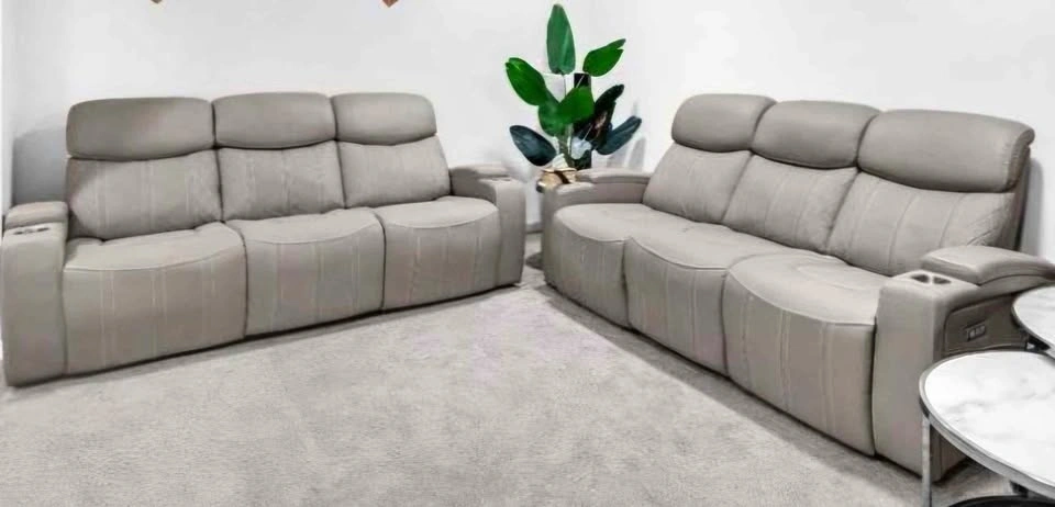Grey Reclining Sofa
