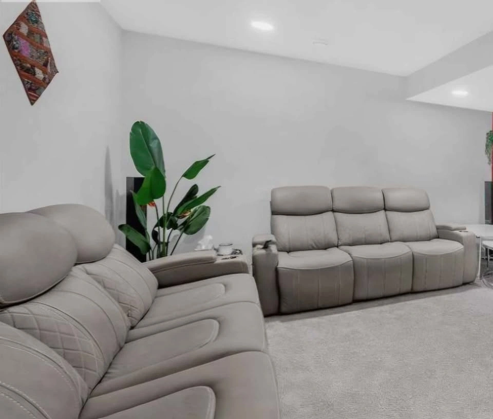 Grey Reclining Sofa - photo 2