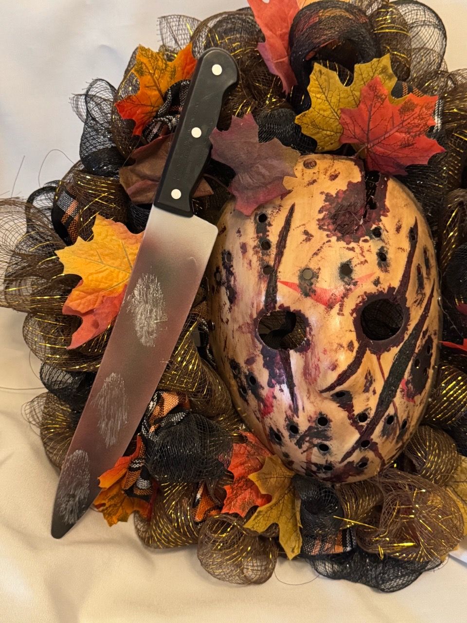 Friday the 13th Jason Voorhees Autumn Wreath - photo 2