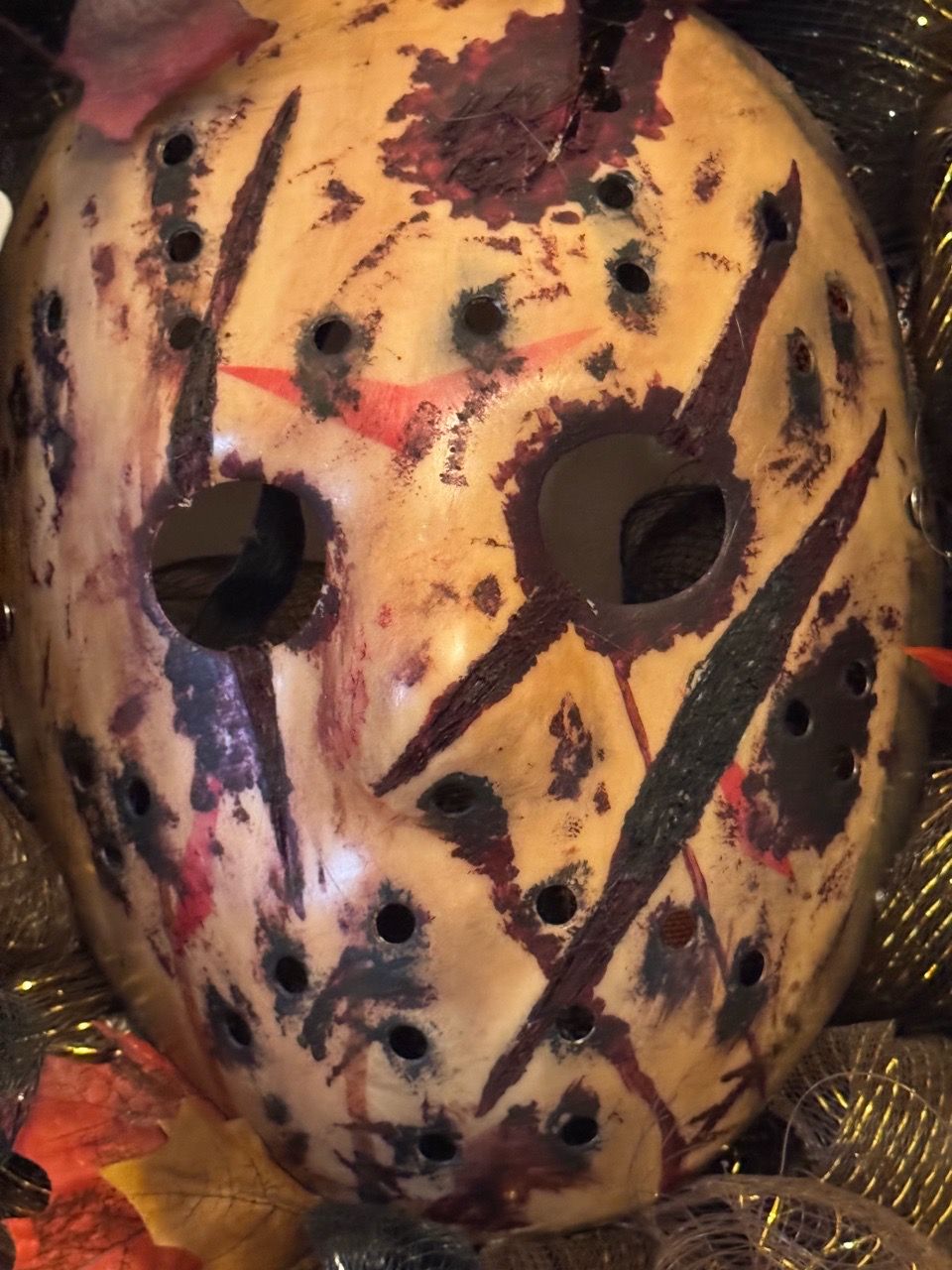 Friday the 13th Jason Voorhees Autumn Wreath - photo 5