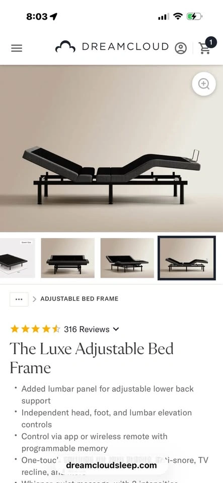 DreamCloud The Luxe Adjustable Bed Frame - photo 2