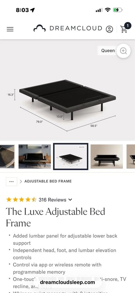 DreamCloud The Luxe Adjustable Bed Frame - photo 3