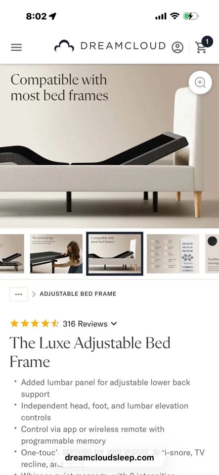 DreamCloud The Luxe Adjustable Bed Frame - photo 4