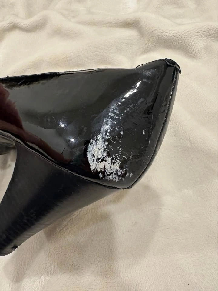 GUC Söfft black Patent Leather Peep-Toe in size 12 - photo 4