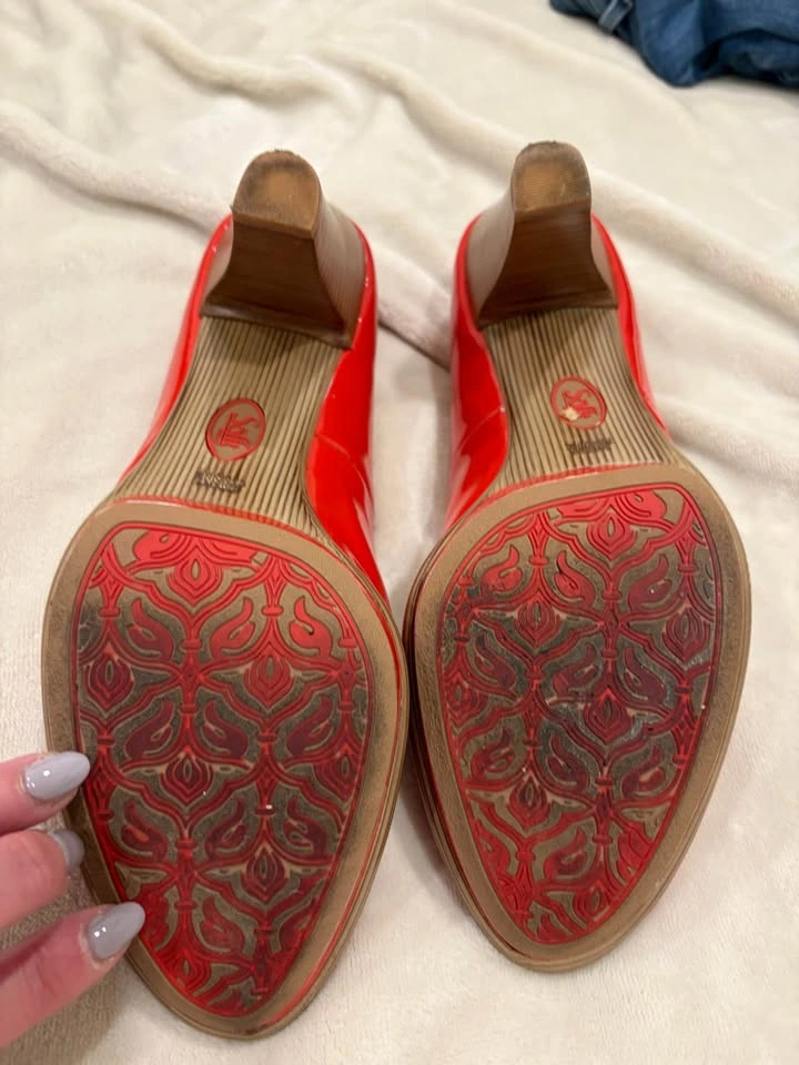 GUC Söfft Red Patent Leather Peep-Toe in size 12 - photo 3