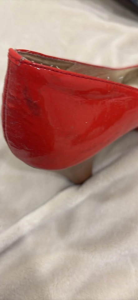 GUC Söfft Red Patent Leather Peep-Toe in size 12 - photo 4