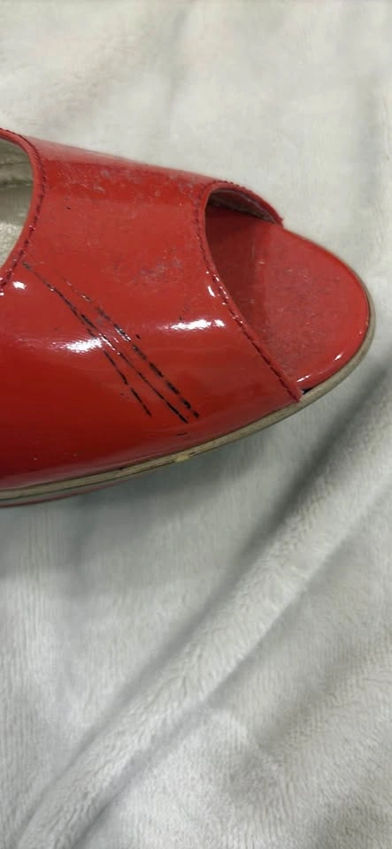 GUC Söfft Red Patent Leather Peep-Toe in size 12 - photo 5