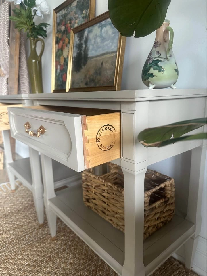 Refinished French Provincial Nightstand Set | Solid Wood | Malco - photo 2