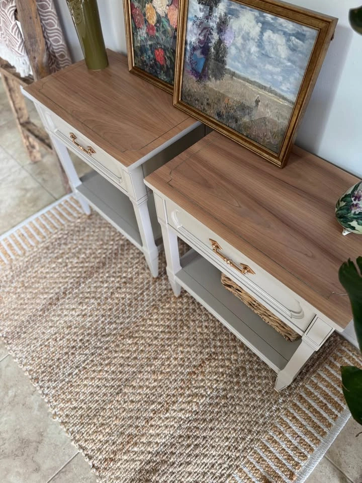 Refinished French Provincial Nightstand Set | Solid Wood | Malco - photo 4