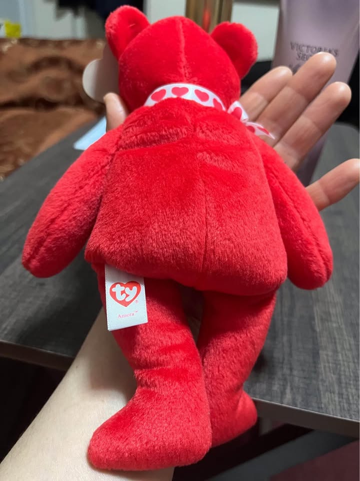 TY Beanie Babies Red Bear Amora - photo 5