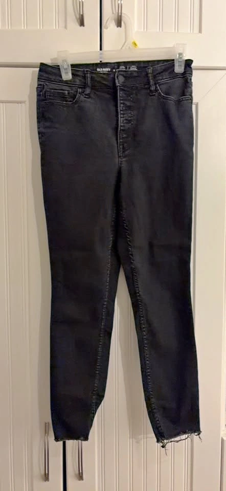 Old Navy Black Raw Hem Jeans