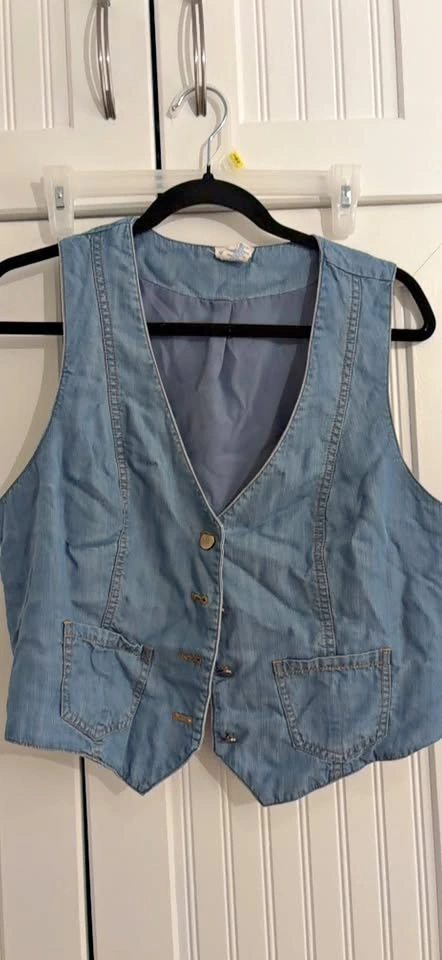 Light Blue Denim Vest