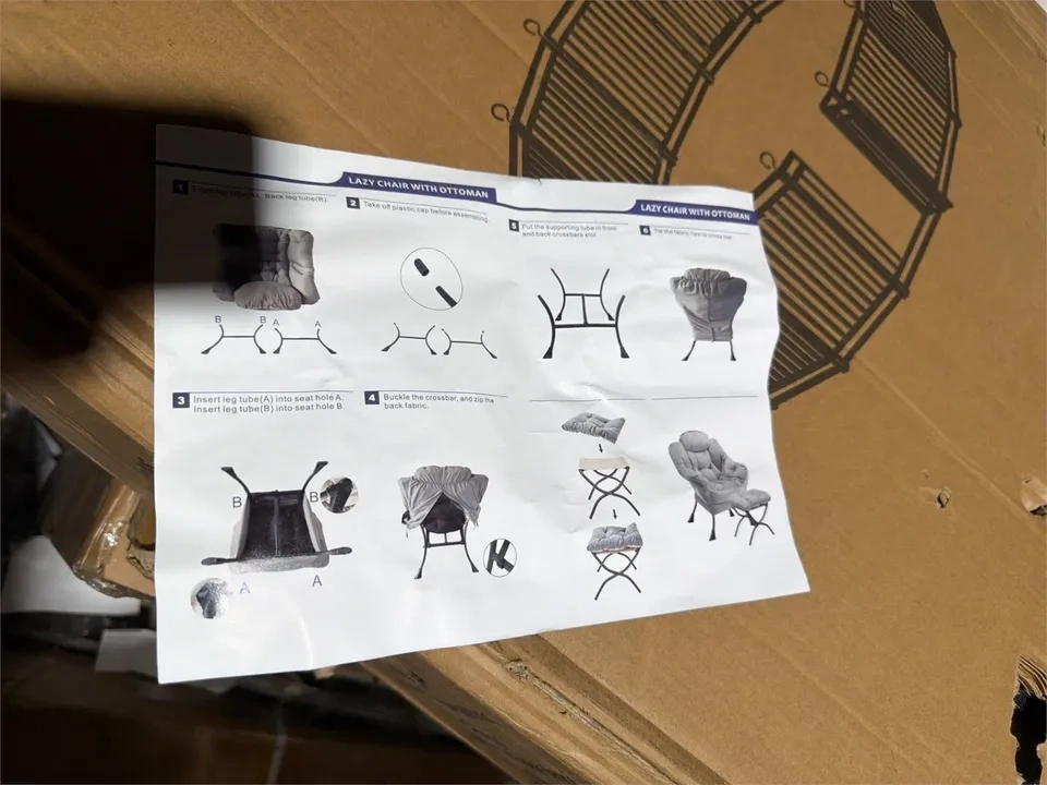 Lazy Chair with Ottoman Brand new - photo 2