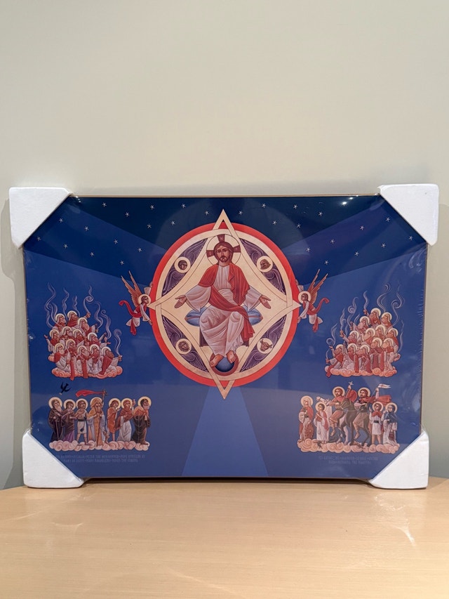 Coptic Orthodox Icon of Christ in Majesty with Saints & Martyrs