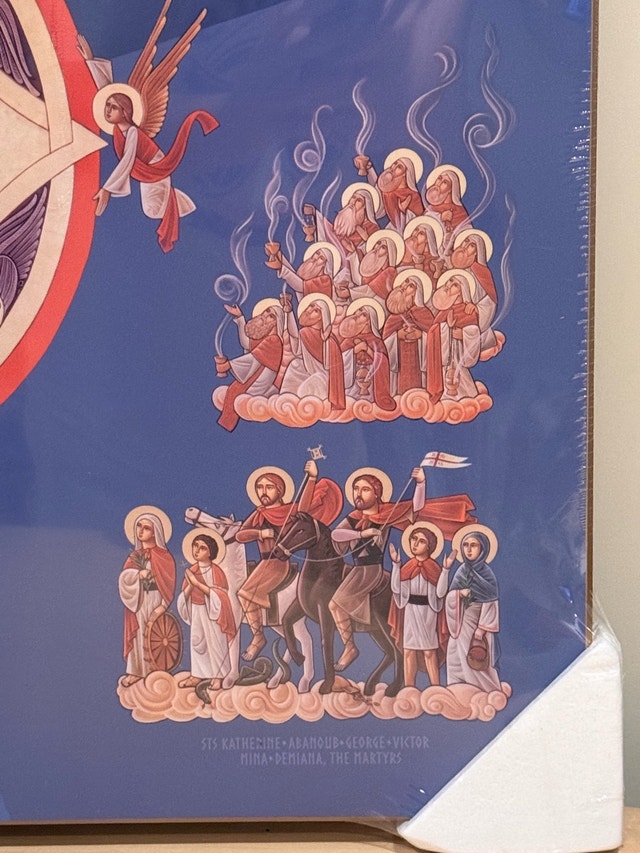Coptic Orthodox Icon of Christ in Majesty with Saints & Martyrs - photo 2