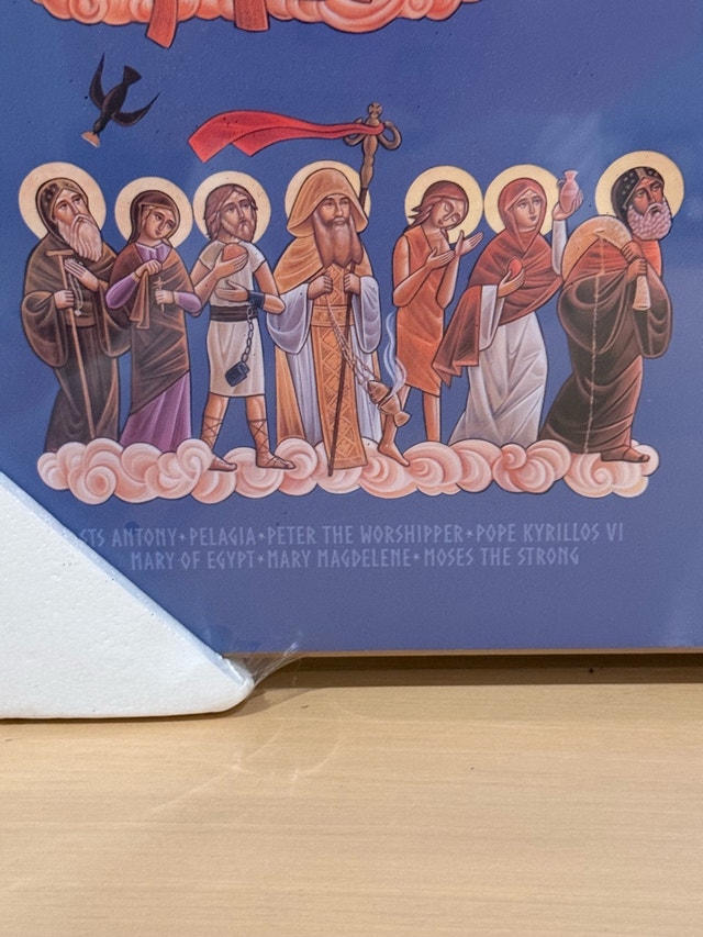 Coptic Orthodox Icon of Christ in Majesty with Saints & Martyrs - photo 4