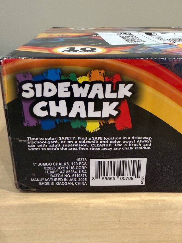 Joyin Sidewalk Chalk 120 Pcs Giant Box Set - photo 5