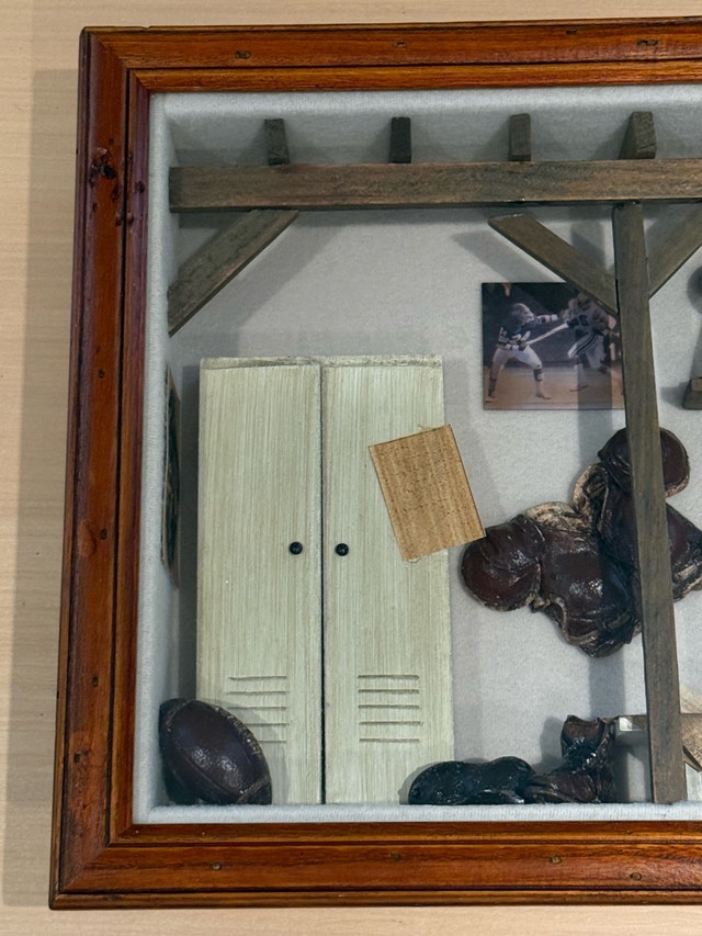 Football Locker Room Shadow Box Display - photo 2