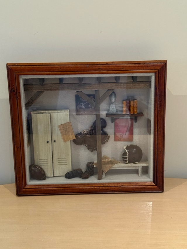 Football Locker Room Shadow Box Display - photo 5