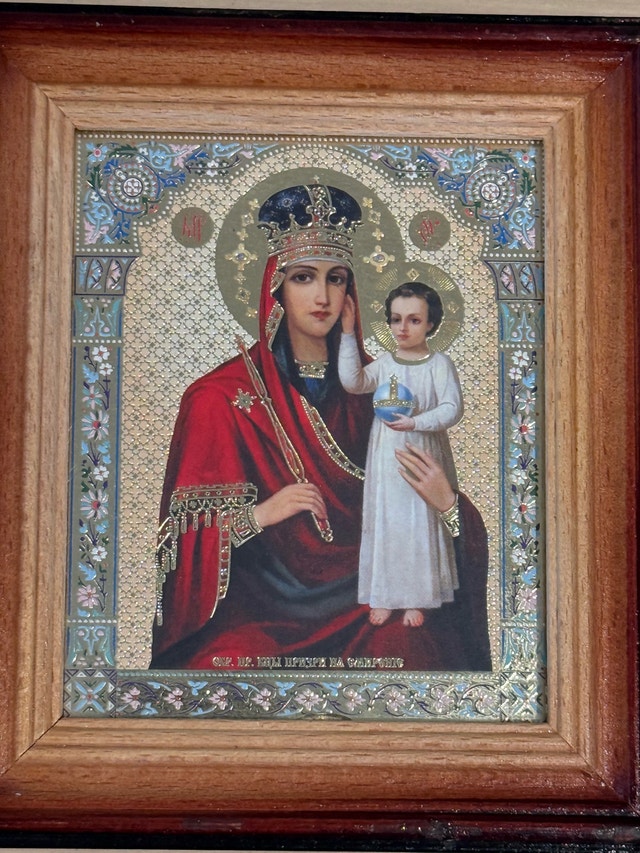 Russian Orthodox Icon of the Virgin Mary and Child Jesus - photo 2
