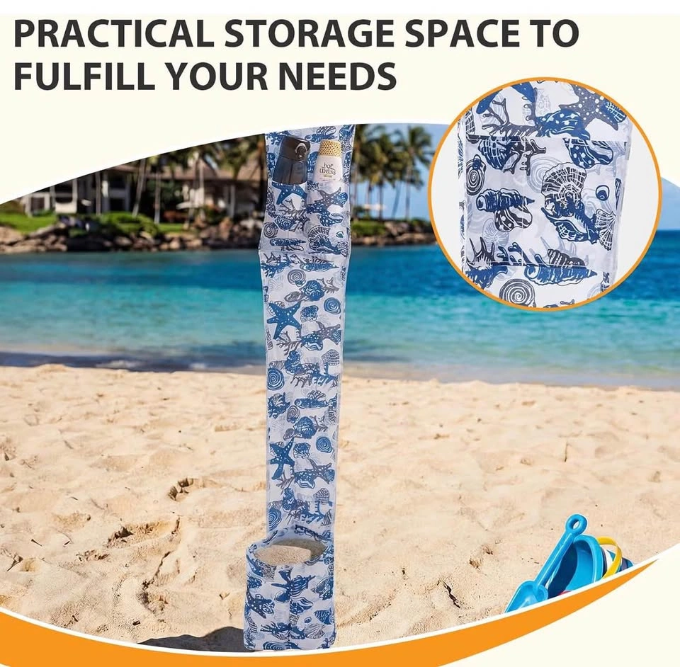 NEW 6x6 ft Beach Cabana Canopy Tent with Wall & Carry Bag - photo 4