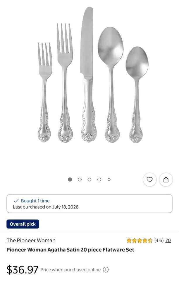 The Pioneer Woman Agatha Satin 20-Piece Flatware Set - photo 5