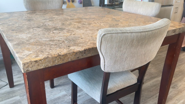 Counter-Height Dining Set – Table, 3 Chairs & Bench - photo 5
