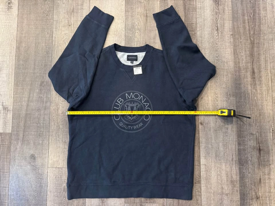 Brand New Club Monaco Heritage Crest Sweatshirt XXL Navy Blue - photo 3