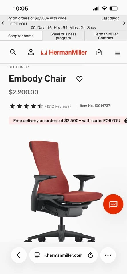 Herman Miller Embody Ergonomic Chair - photo 4