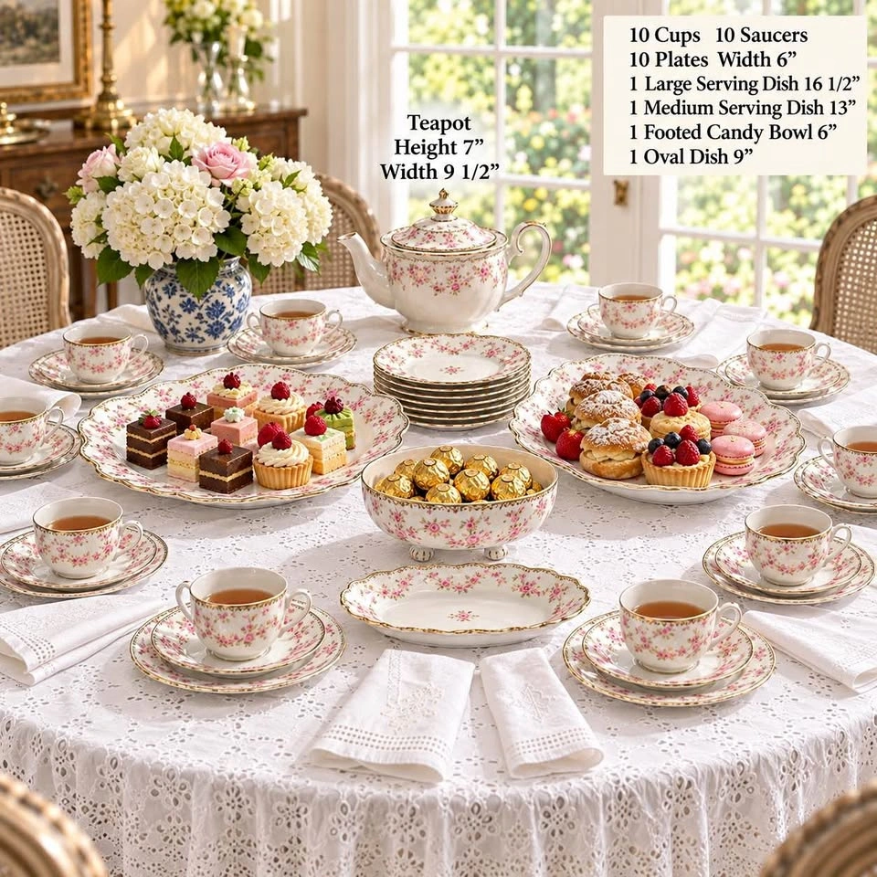 Tea Set MZ Austria Bridal Rose Collection