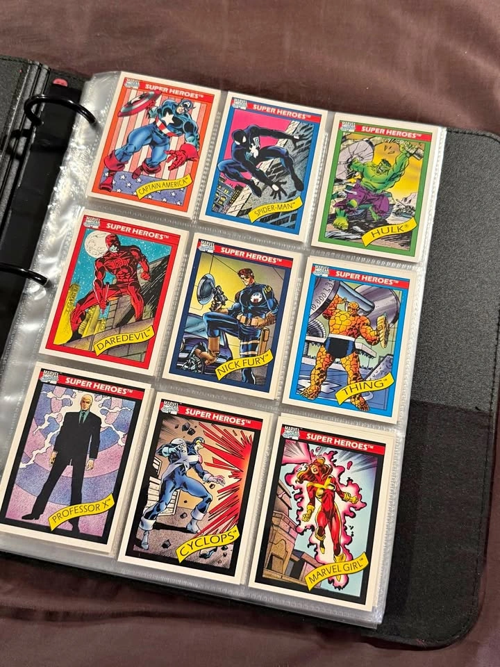 1990 Impel Marvel Universe Series 1 Trading Cards with Binder