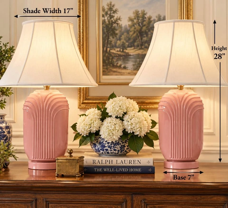Table Lamps PAIR 1980’s Vintage Art Deco