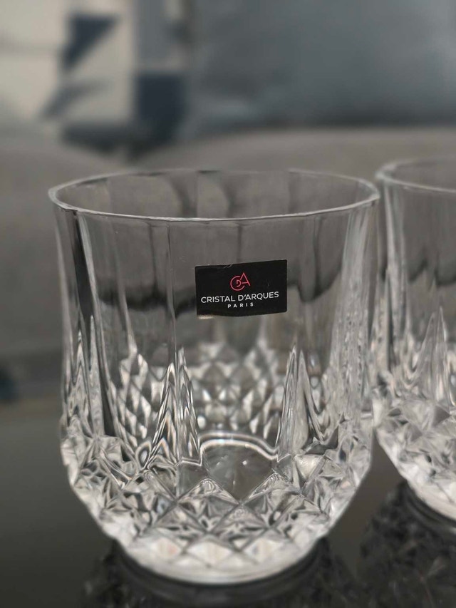 4 Cristal d’Arques Longchamp Crystal Whisky Glasses - photo 3