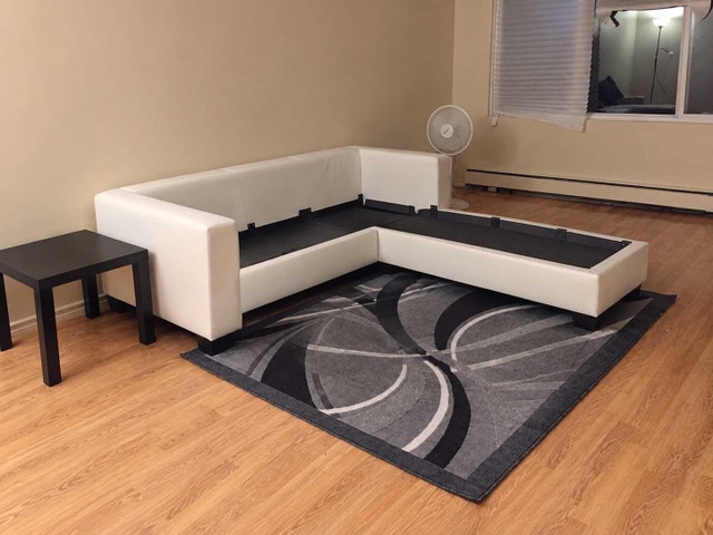 White L-Shaped Sectional Base / Frame Only - photo 2