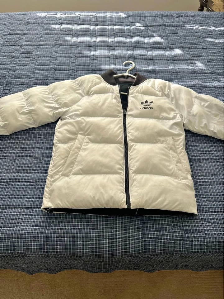 ADIDAS reversible jacket in black and white size XS