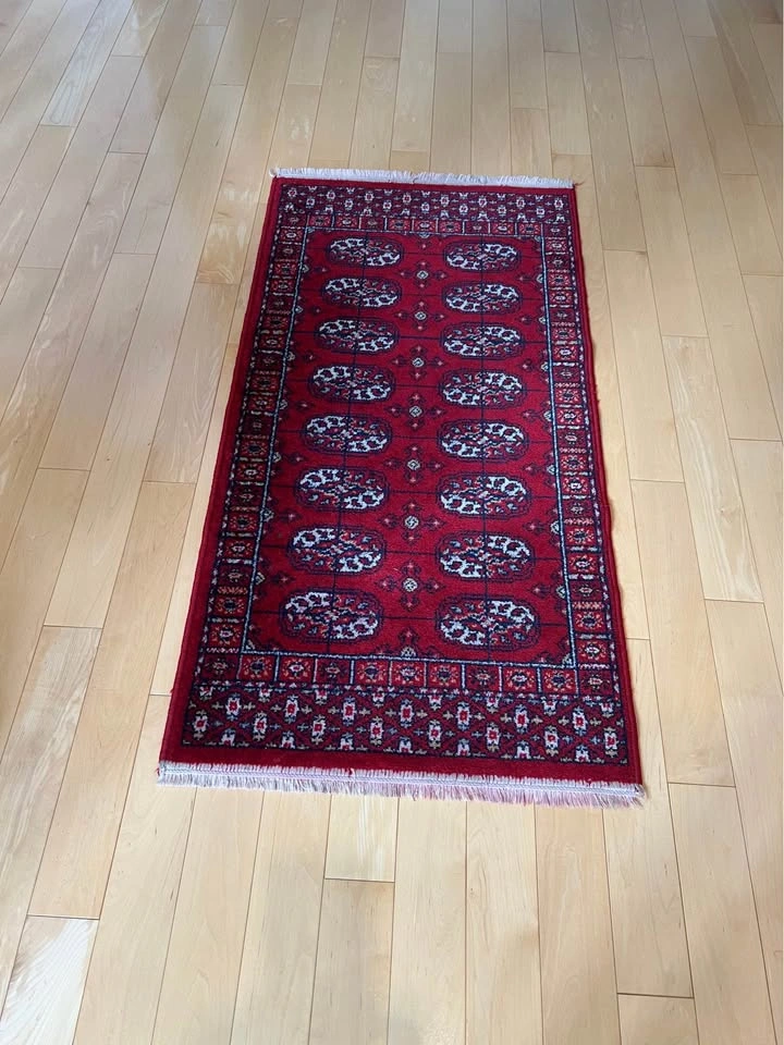 Persian Style Red Bukhara Runner Rug 47” X 23.5” - photo 3