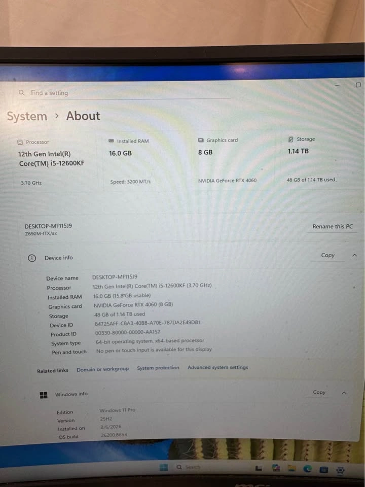 Pink ITX PC i5-12600KF | RTX 4060 - Small Form Factor PC - photo 5