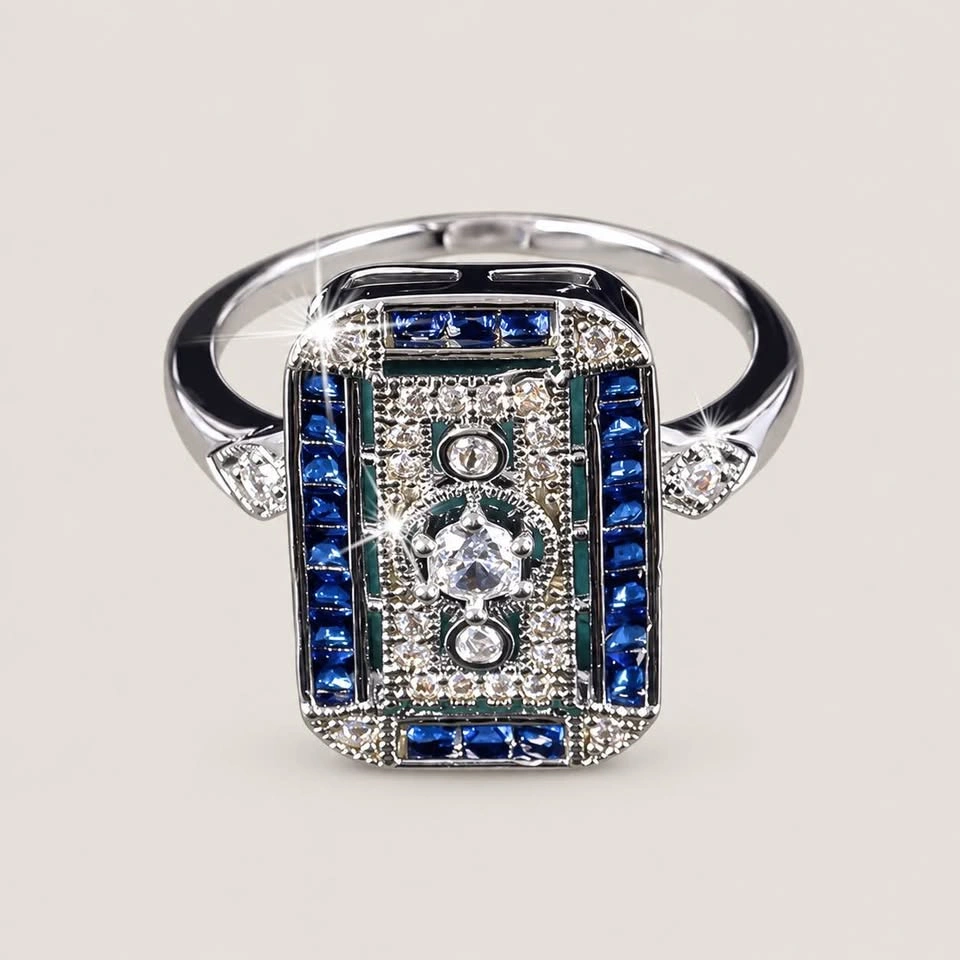 Art Deco Vintage style ring New Sz 7 - photo 2