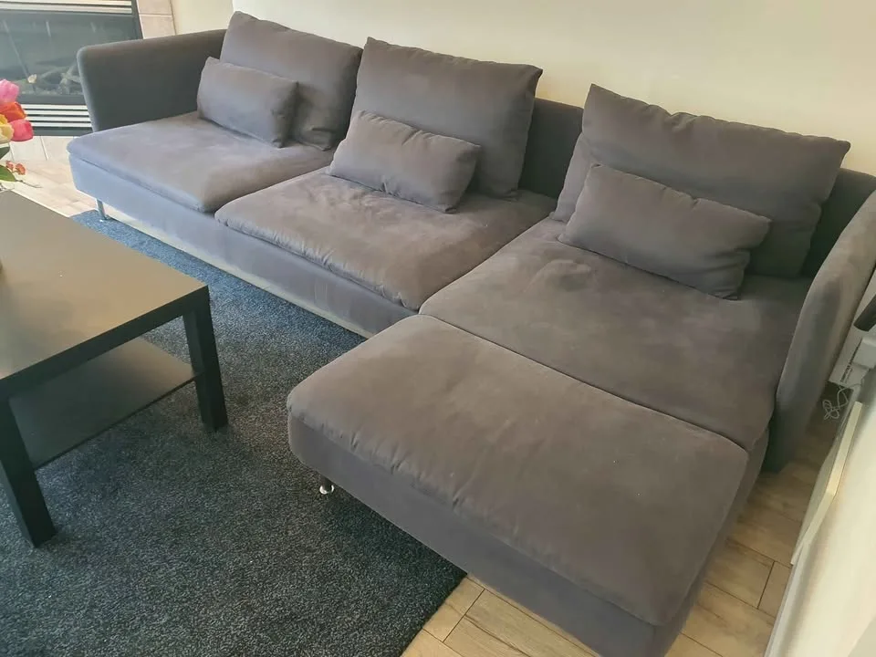 IKEA Fabric sofa with cutions (for free lug if want) image indicator(6)