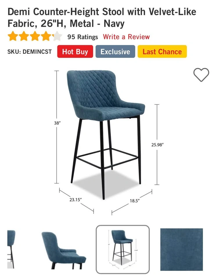 Bar Stools set of 4 - photo 2