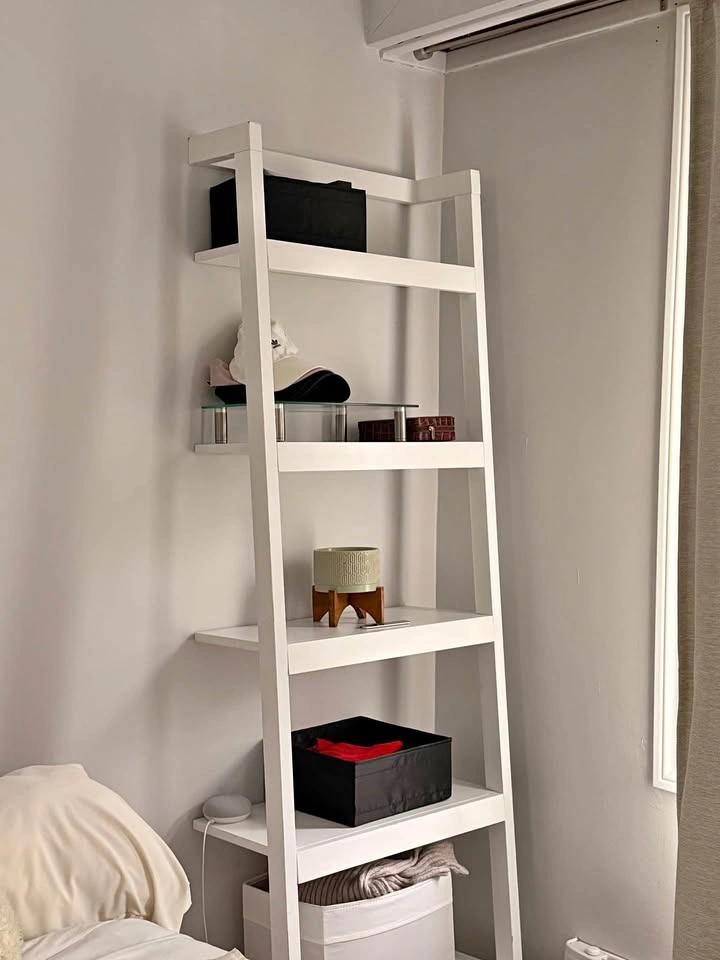 Crate & Barrel Sawyer Leaning Ladder Shelf - White - 24.5”