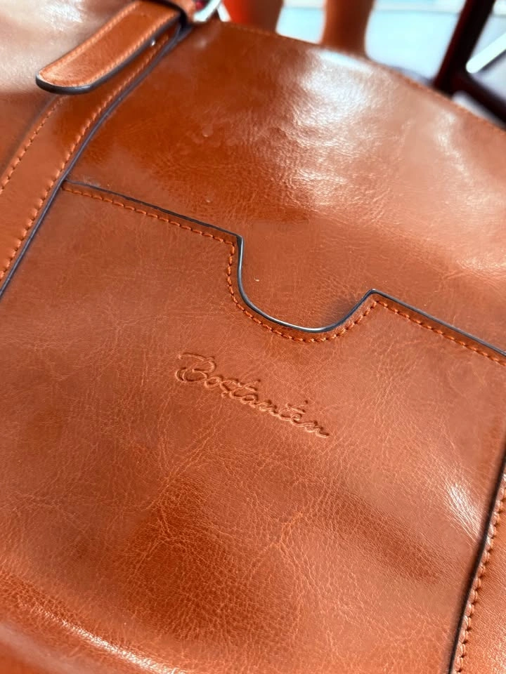 Women Leather Laptop Tote Bag - fits 15.6 inch Laptop - photo 3