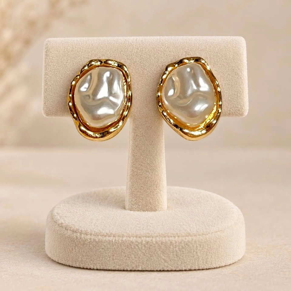 Gold tone earrings
