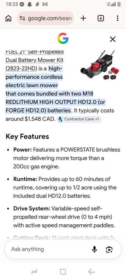 MILWAUKEE M18 FUEL Self Propelled Mower Brand new in box - photo 3