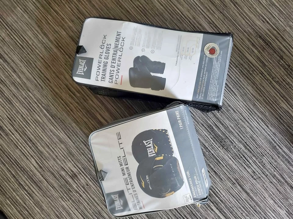 Everlast Powerlock Training Gloves and Elite Mini Mitts