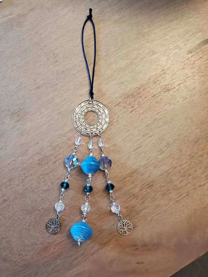 Handmade Tree of Life Beaded Hanging Ornament