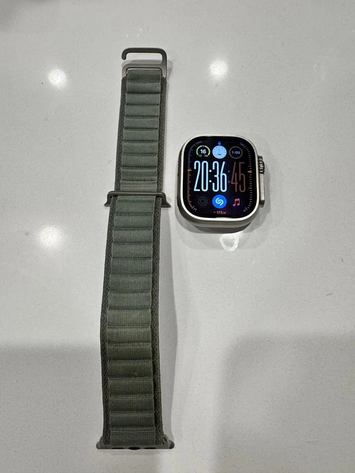 Apple Watch Ultra with Green Alpine Loop - Small